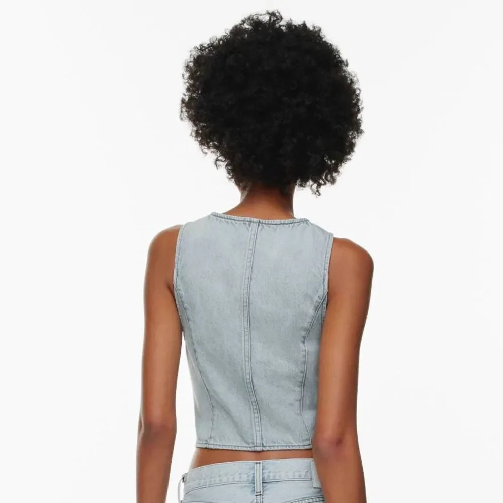 NWT Women's Go- Go Tate Denim Vest - Picture 4 of 8